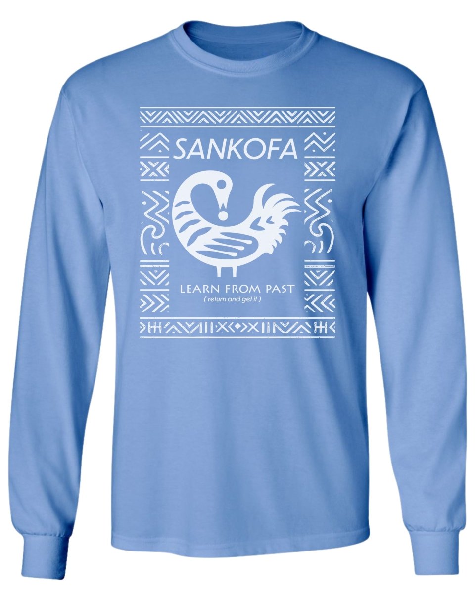 Sankofa Adinkra Pattern Long Sleeve Tee - Zion Threadz