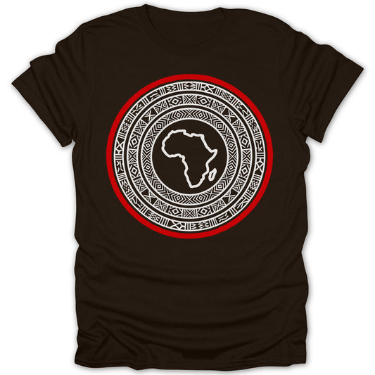 African Continent Tribal Design Circle T-Shirt