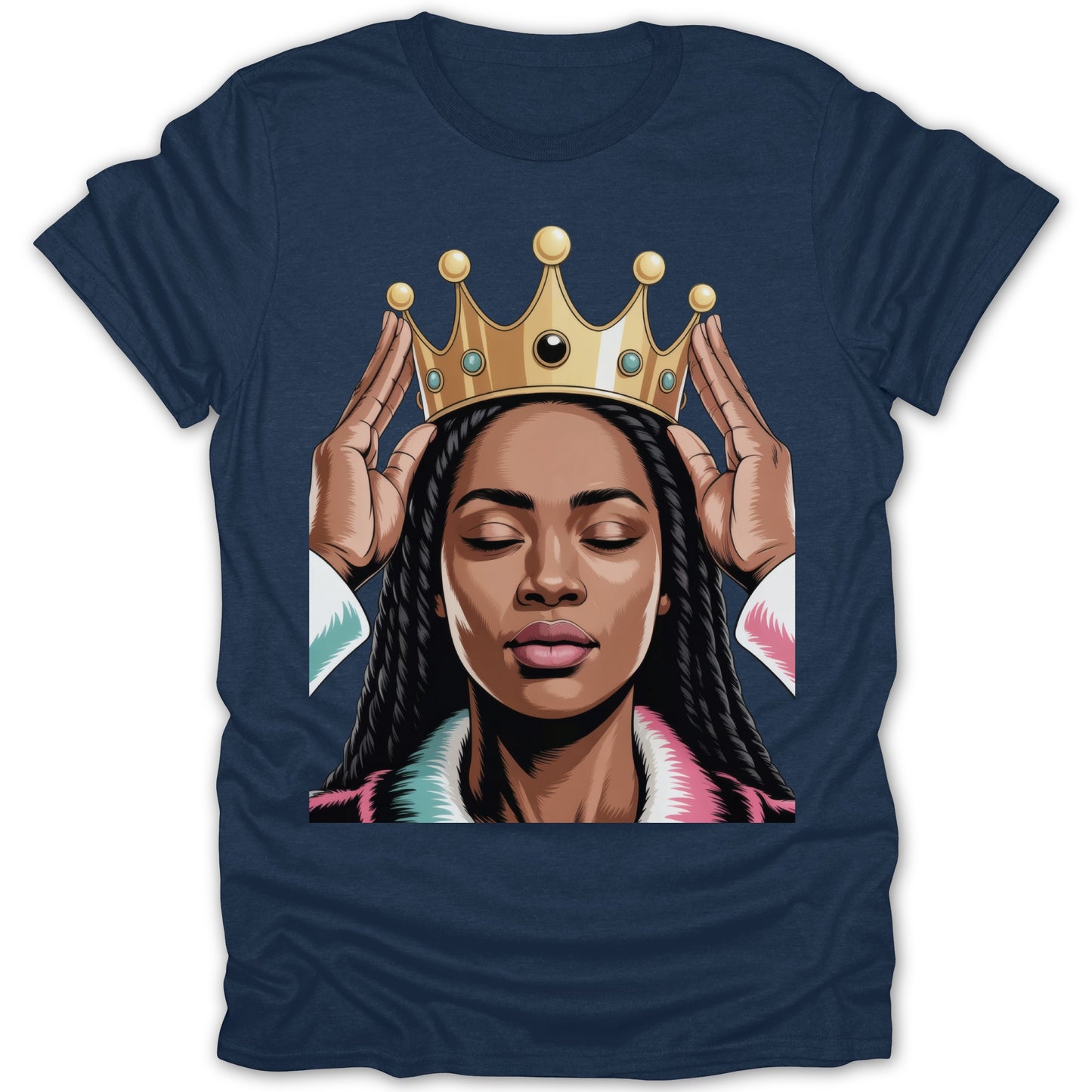 Confident Queen Wearing Crown Graphic T-shirt Product