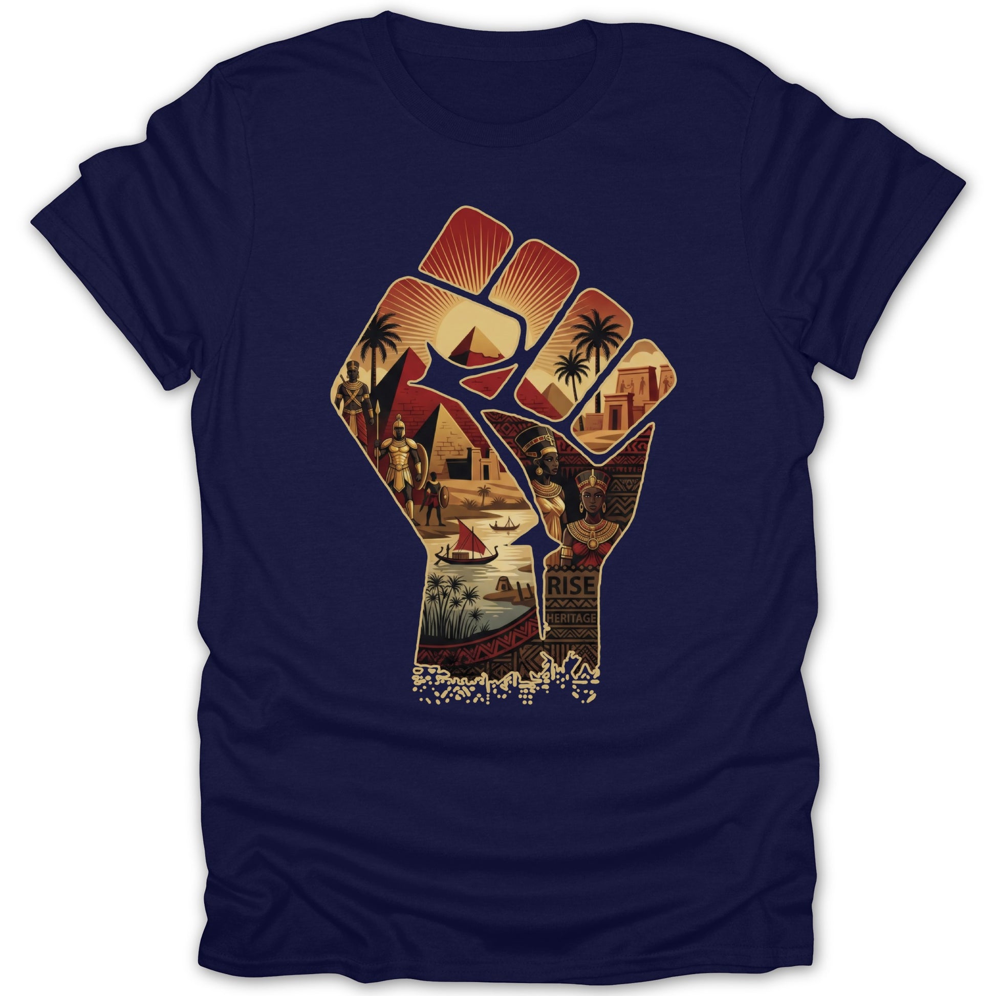 Heritage Fist Design Tee Rise African Legacy Shirt
