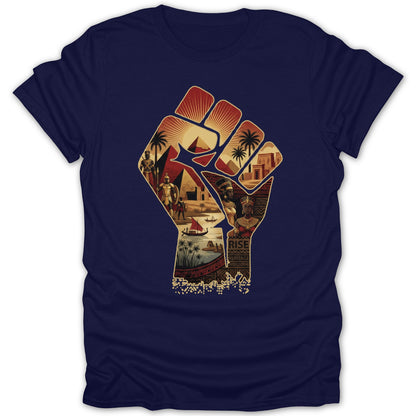 Heritage Fist Design Tee Rise African Legacy Shirt