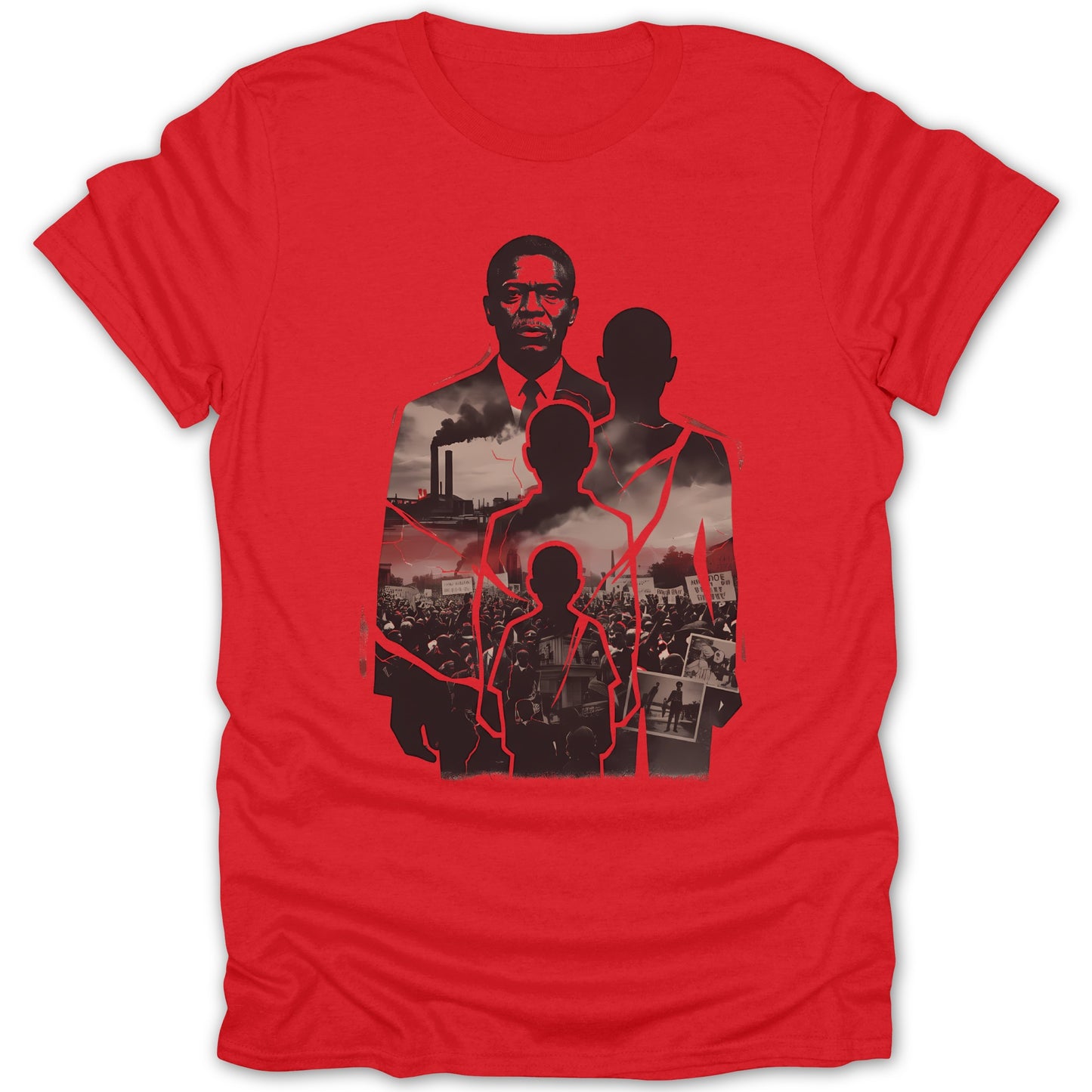 Powerful Statement Red Graphic Tee Shirt