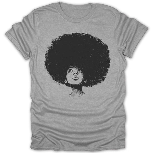 Artistic Afro Girl Portrait Tee - Zion Threadz