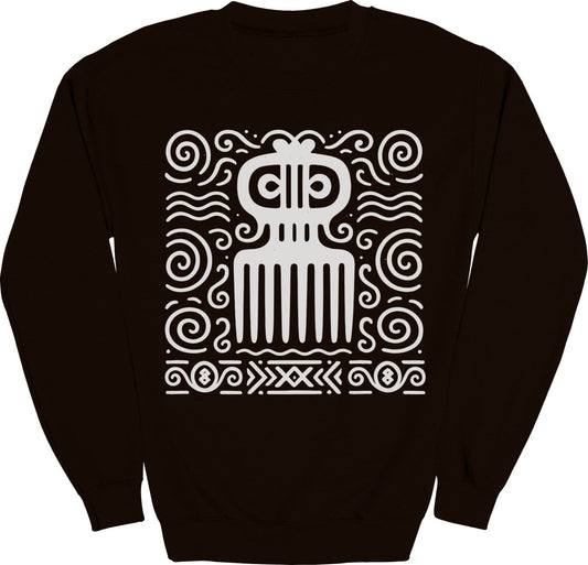 Adinkra Comb Pattern Sweatshirt - Zion Threadz