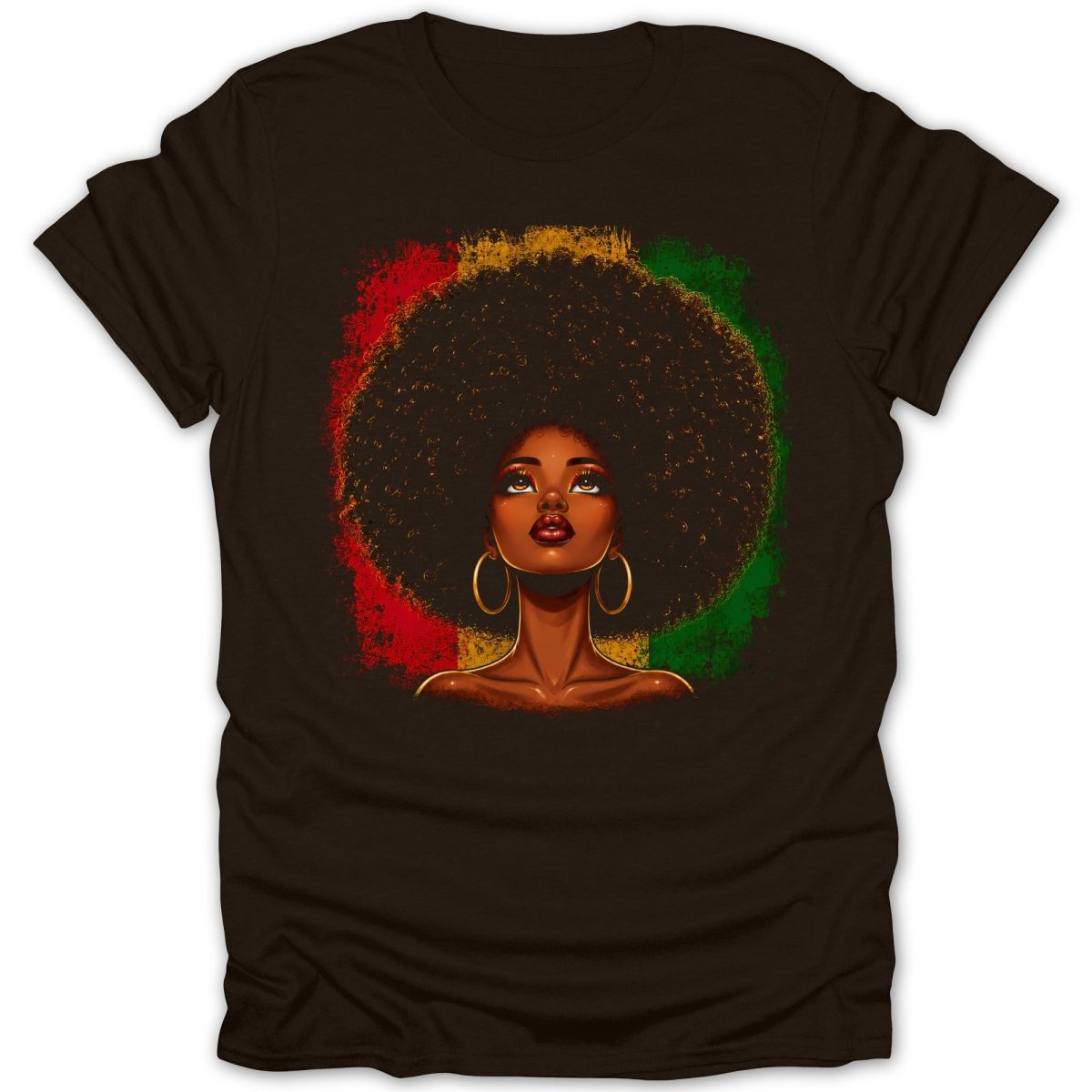 Juneteenth Afro Girl Cartoon Tee - Zion Threadz