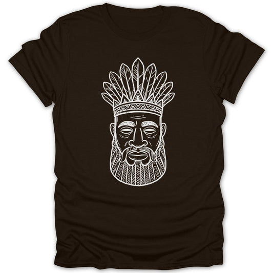 Tribal Chief Feathers Mask Tee - Zion Threadz