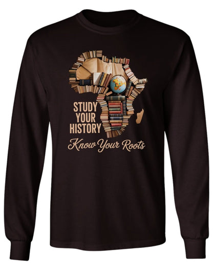 Africa Book Map Long Sleeve Tee - Zion Threadz