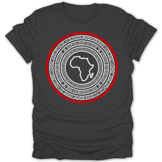 African Continent Circle Pattern Graphic T-Shirt