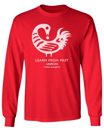 Sankofa Adinkra Learn From Past Long Sleeve Tee - Zion Threadz