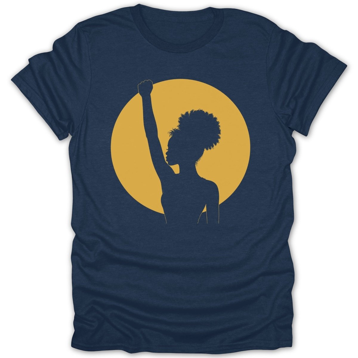 Black Woman Raised Fist Silhouette Tee - Zion Threadz