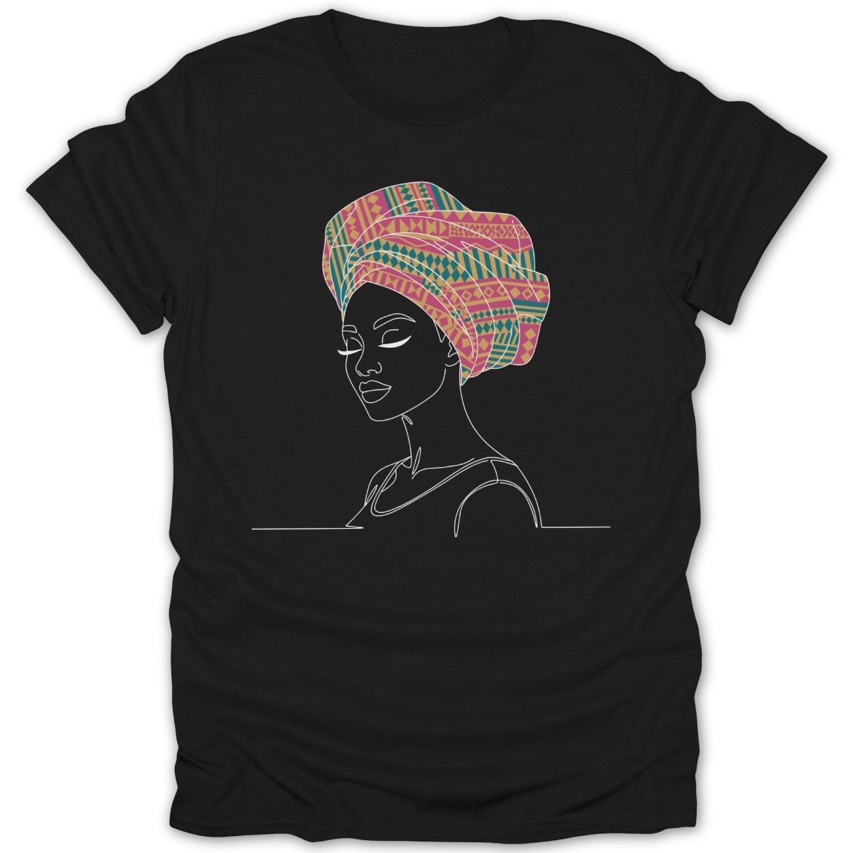 African Queen Dynamic Head Wrap Tee - Zion Threadz