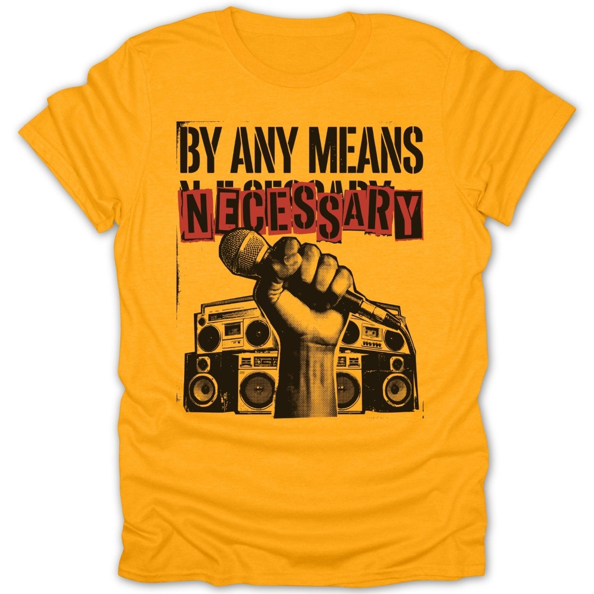 Any Means Mic Fist Tee - Zion Threadz