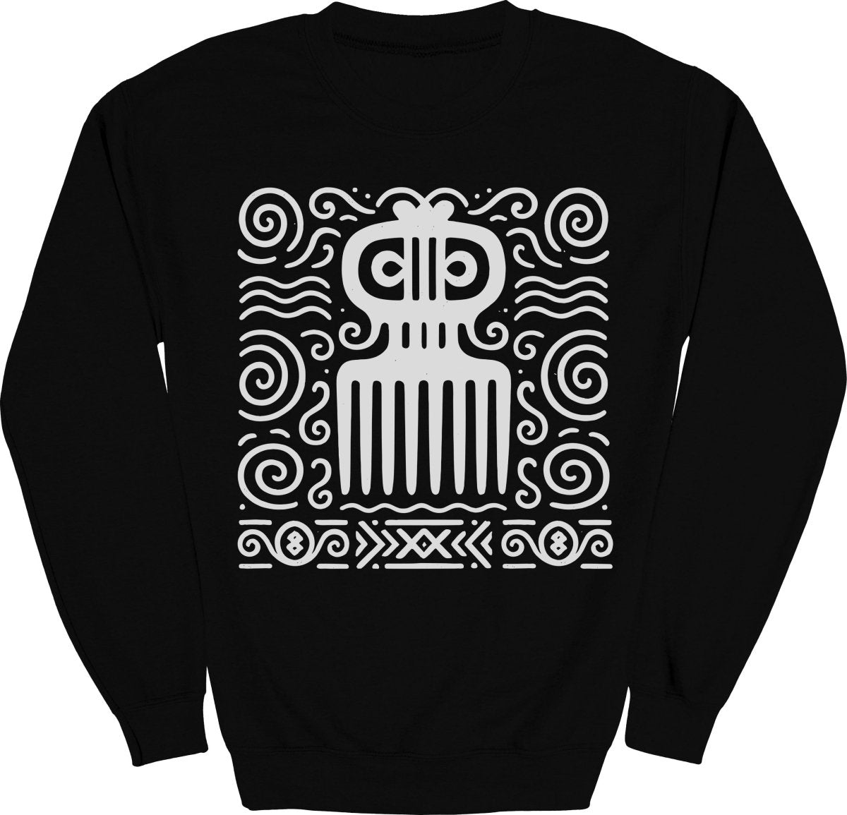 Adinkra Comb Pattern Sweatshirt - Zion Threadz