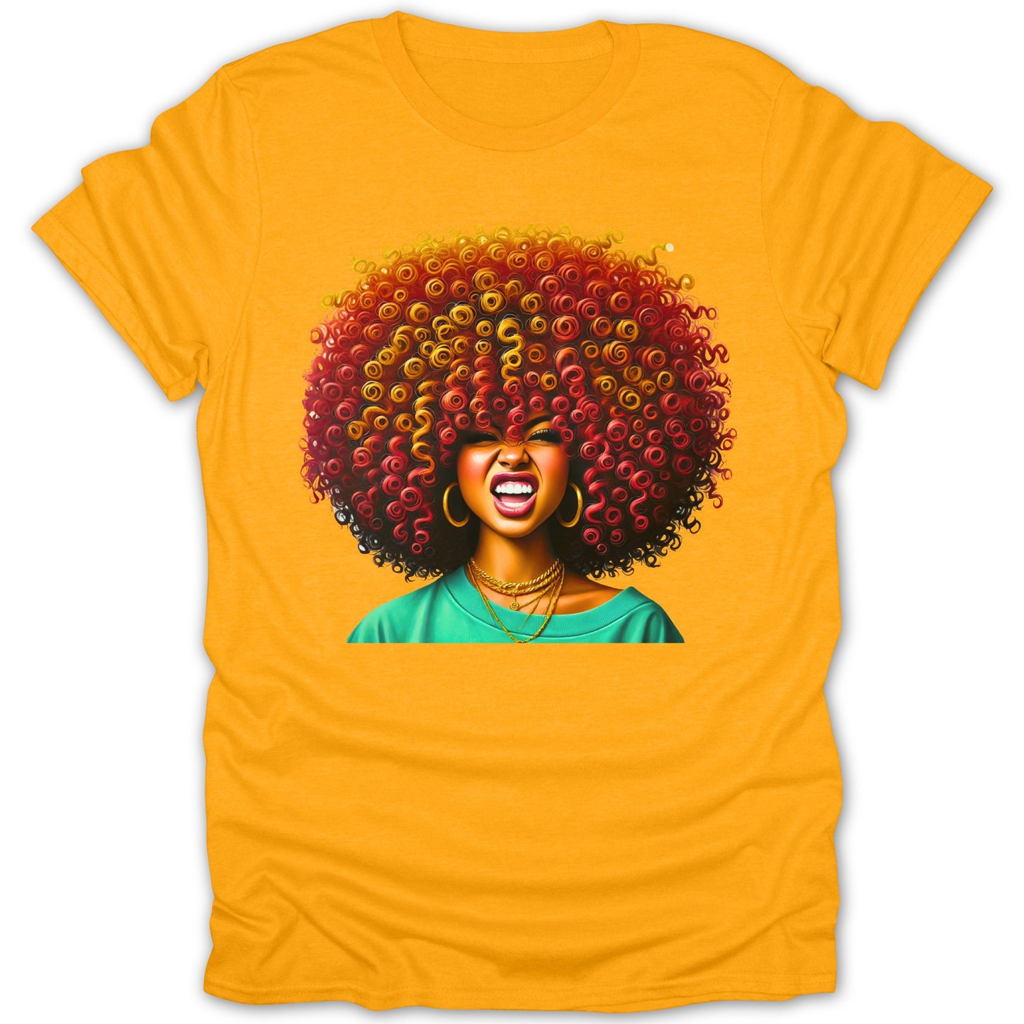 Vibrant Afrofuturistic Art on Graphic Tee product type