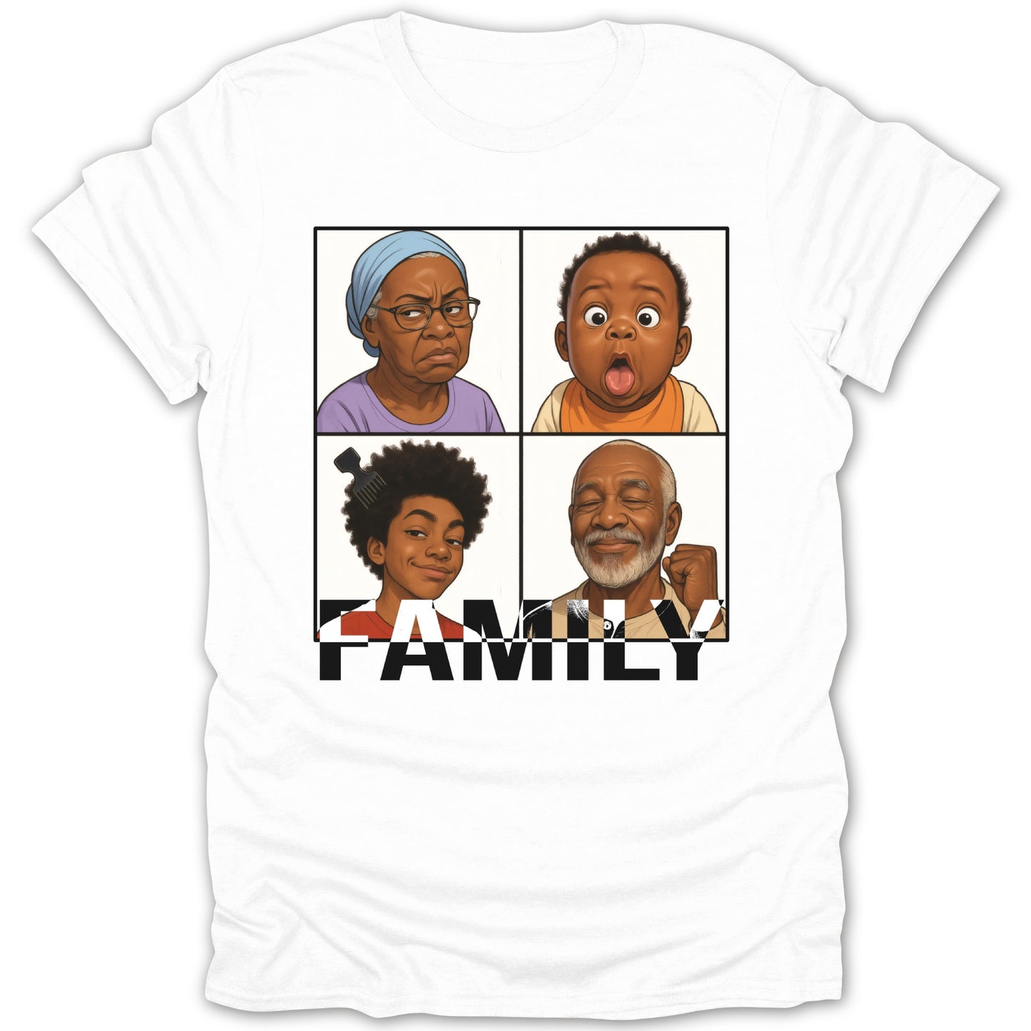Family Character Design White Graphic Tee product