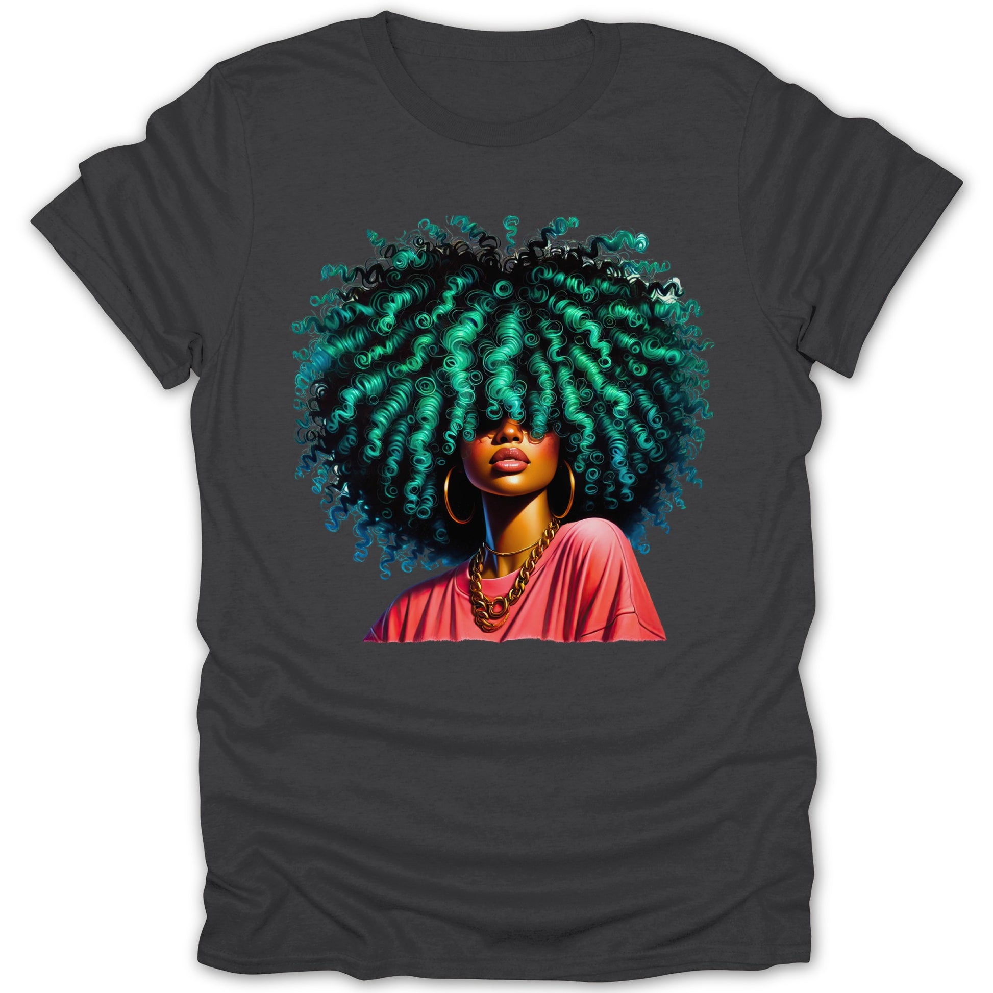 Stunning Artistic Graphic Teal Hair Woman T-Shirt product