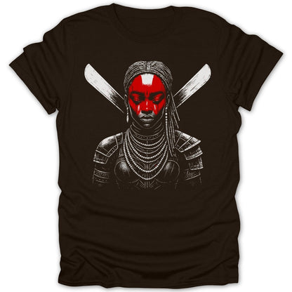 Dahomey Agojie Warrior with Machetes Tee - Zion Threadz