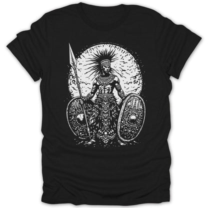 African Warrior With Shields Tee - Zion Threadz