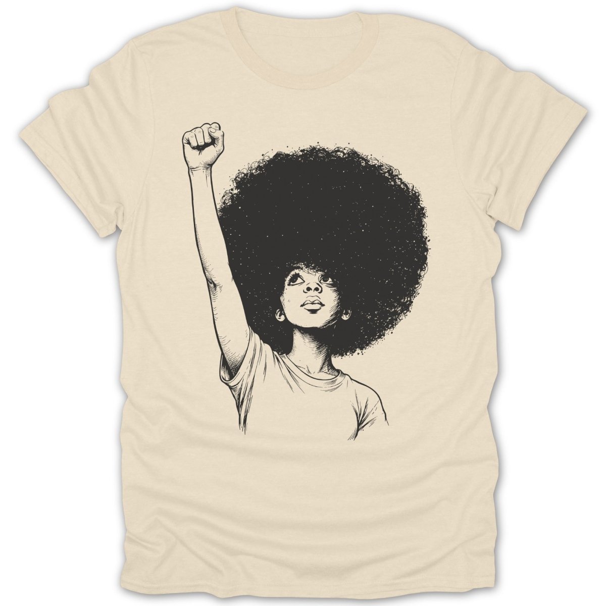 Afro Girl Fist B Tee - Zion Threadz