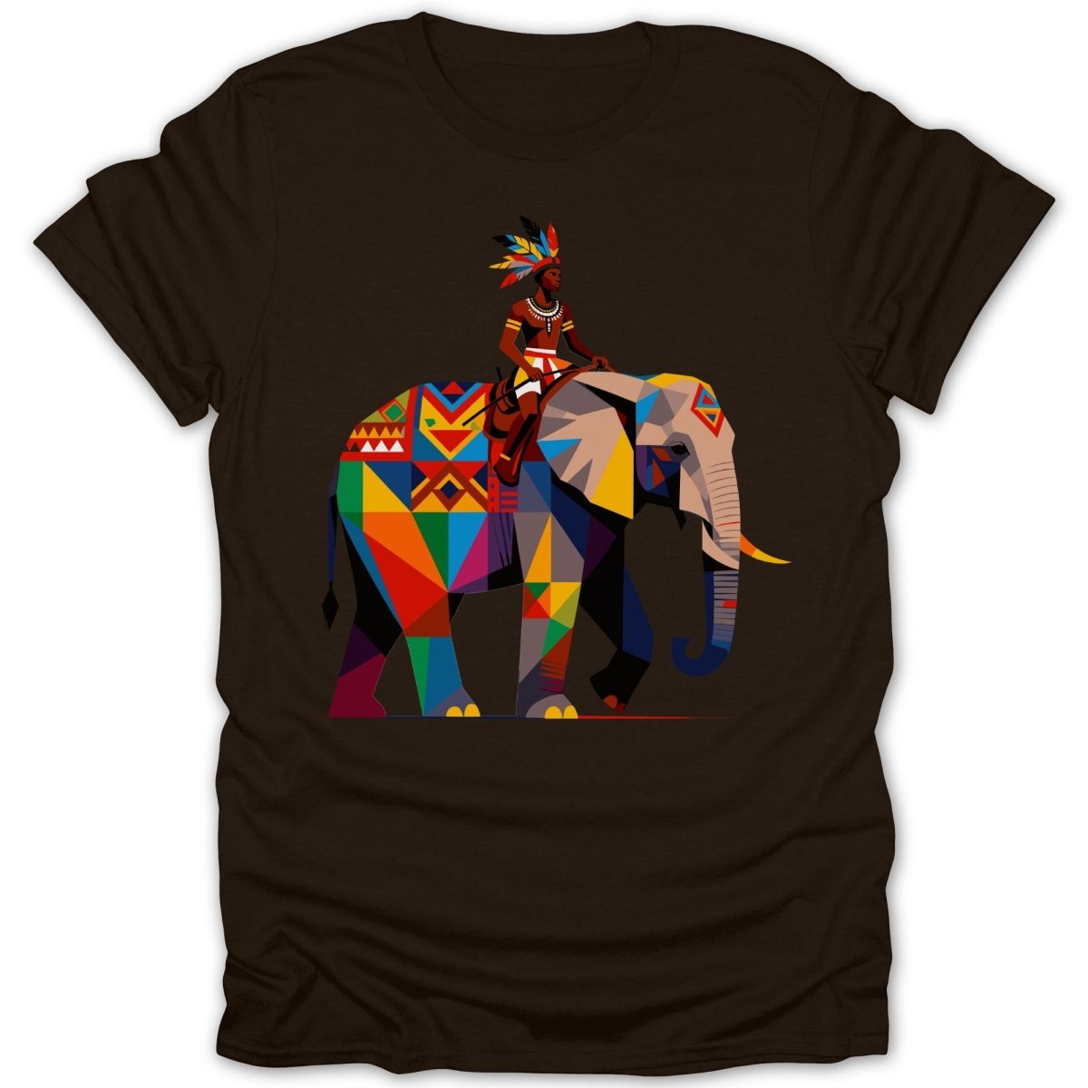 Colorful Tribal Elephant With Rider Tee - Zion Threadz