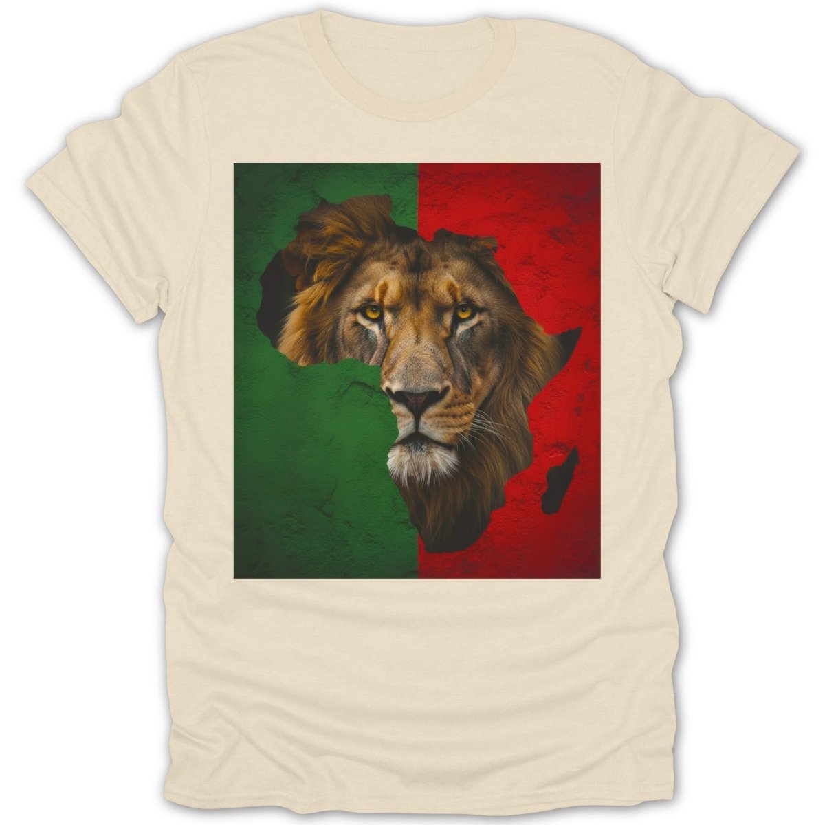 Majestic Lion Africa Map Tee - Zion Threadz