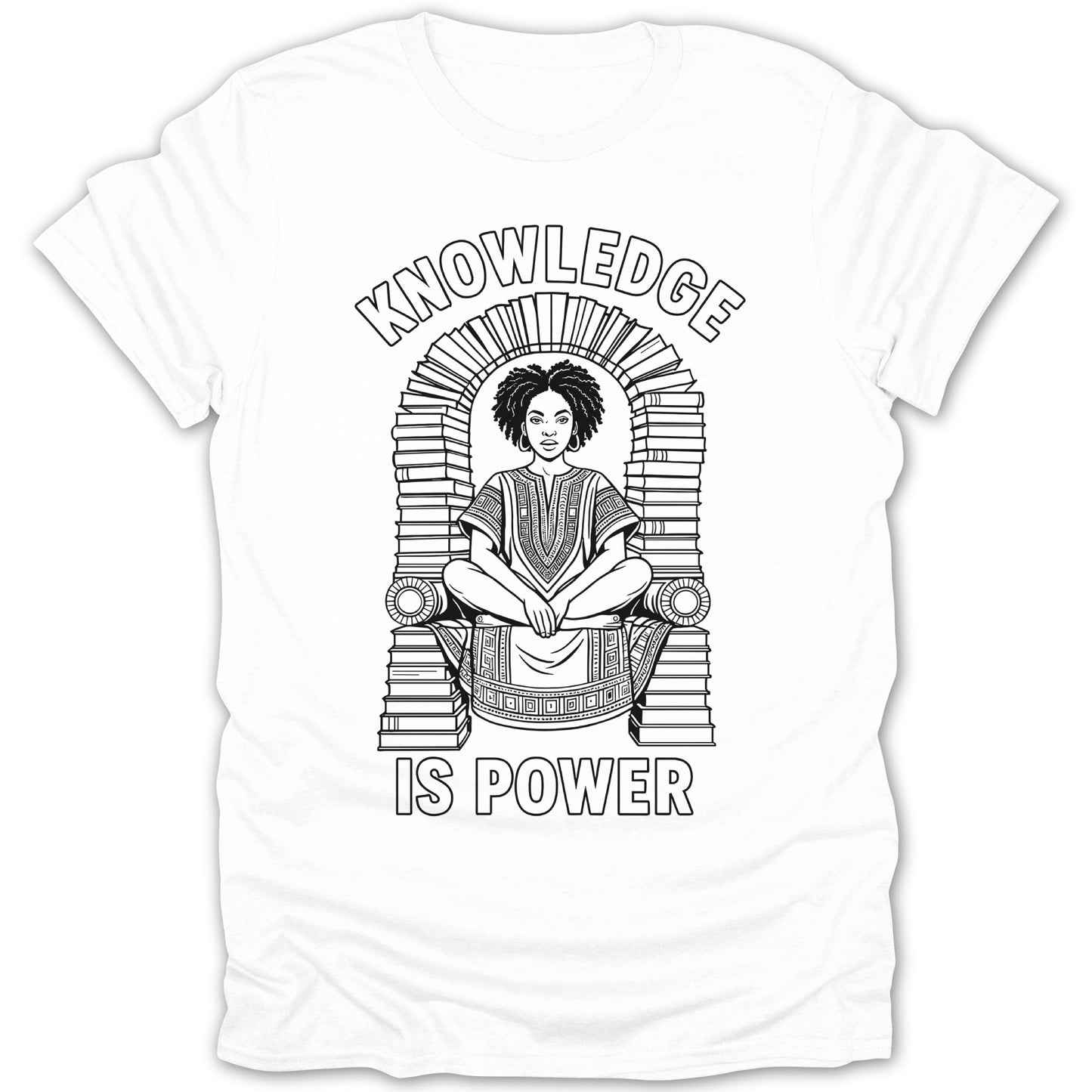 Inspirational Knowledge is Power White T-shirt