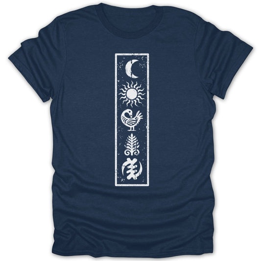 Adinkra Symbols Etched Tee - Zion Threadz