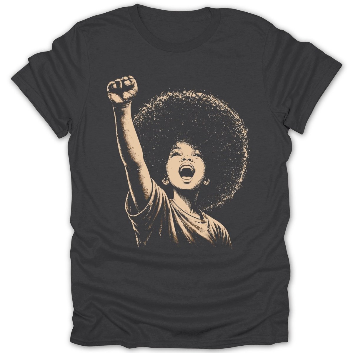 Afro Girl Fist W Tee - Zion Threadz