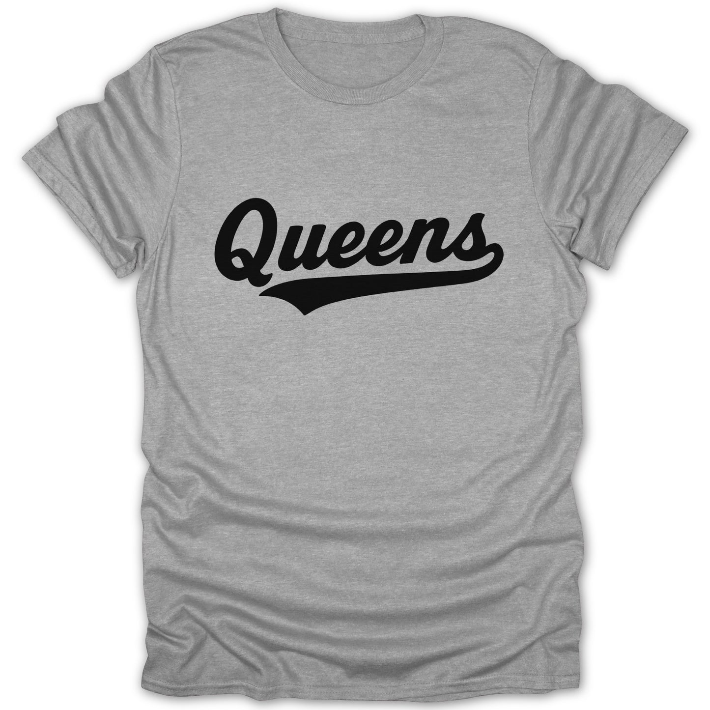 Queens Script on Light Grey Tee Shirt product