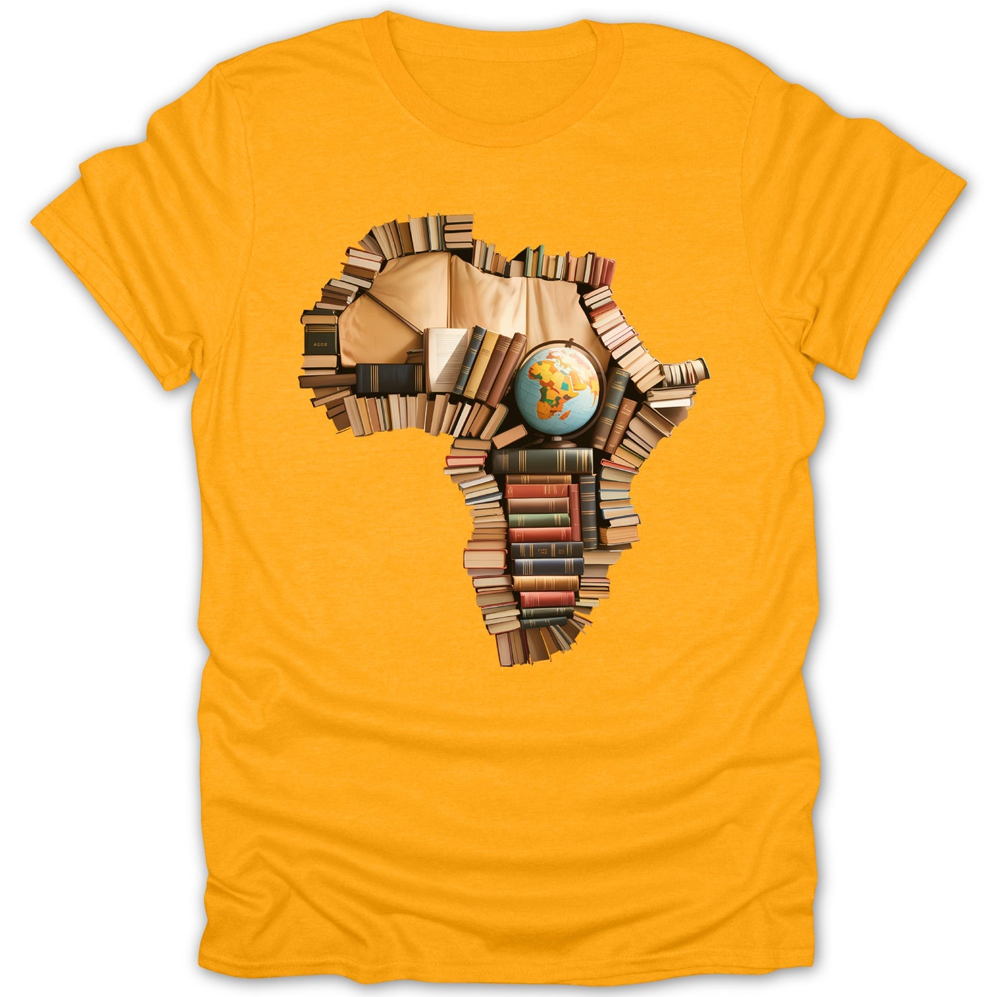 Africa Continent Bookshelf Design Graphic T-Shirt product