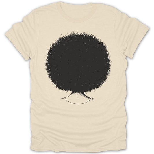 Artistic Afro Girl Back Portrait Tee - Zion Threadz