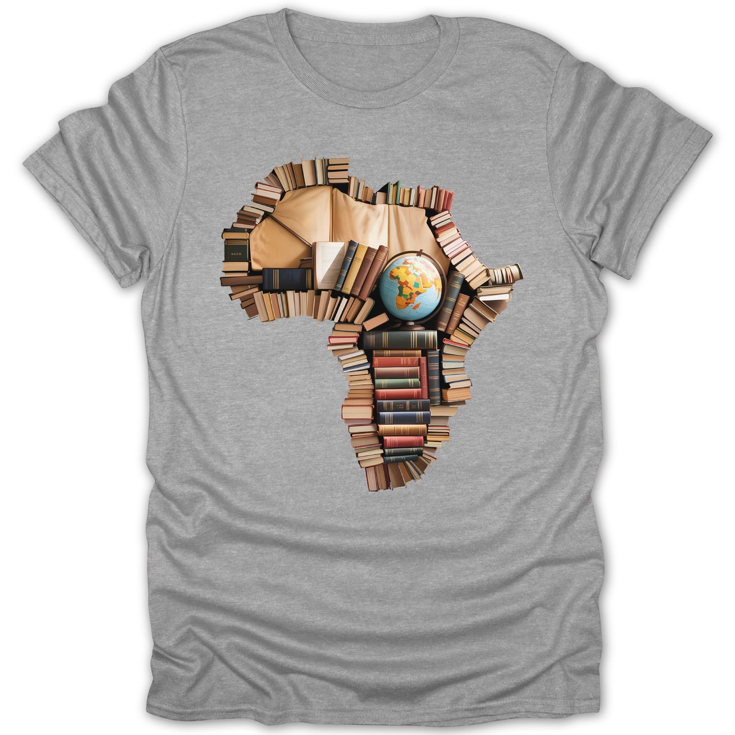 African Continent with Books Design T-Shirt product