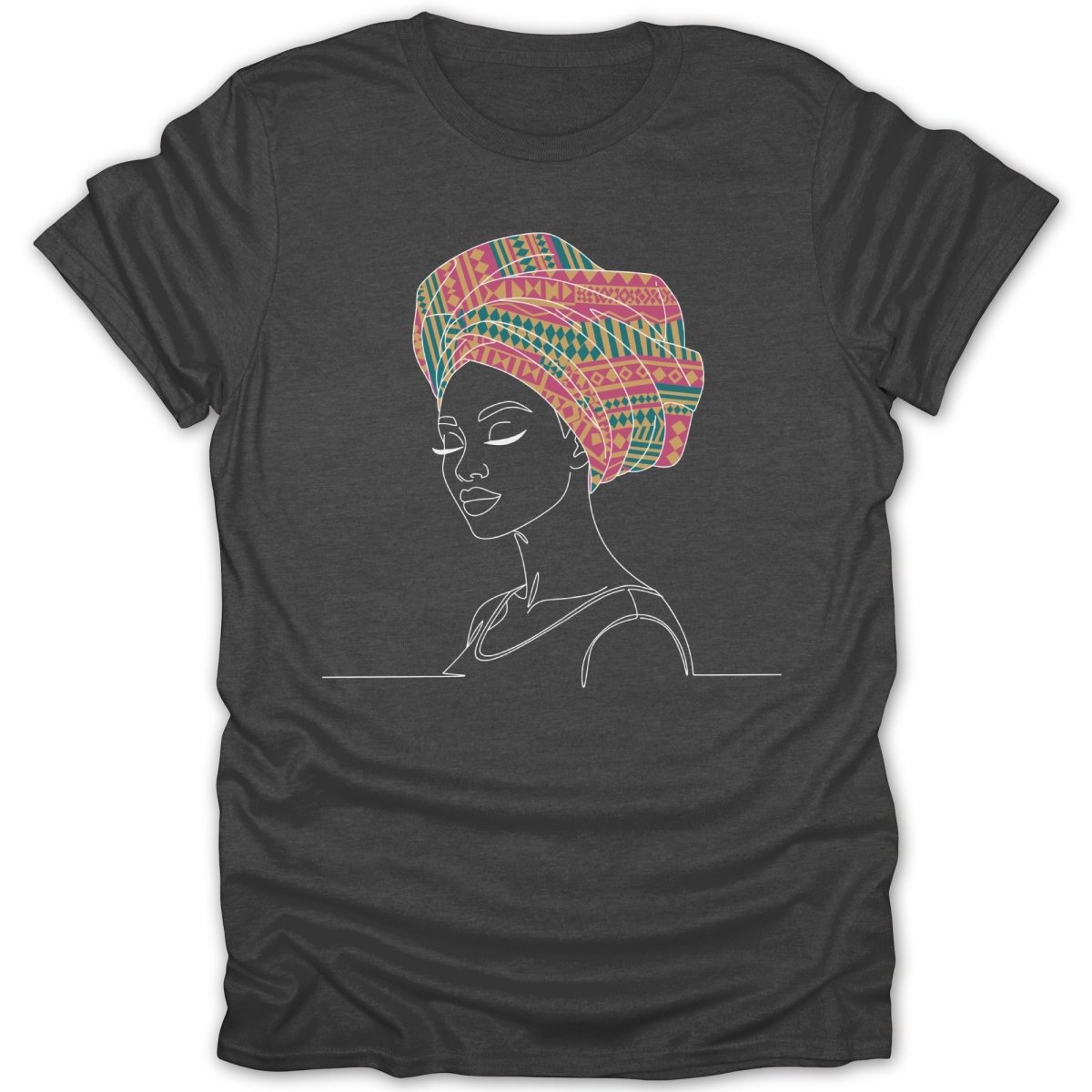 African Queen Dynamic Head Wrap Tee - Zion Threadz