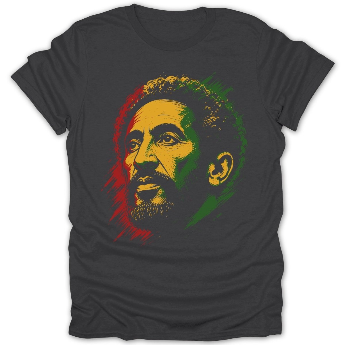 Haile Selassie Portrait RGB Tee - Zion Threadz