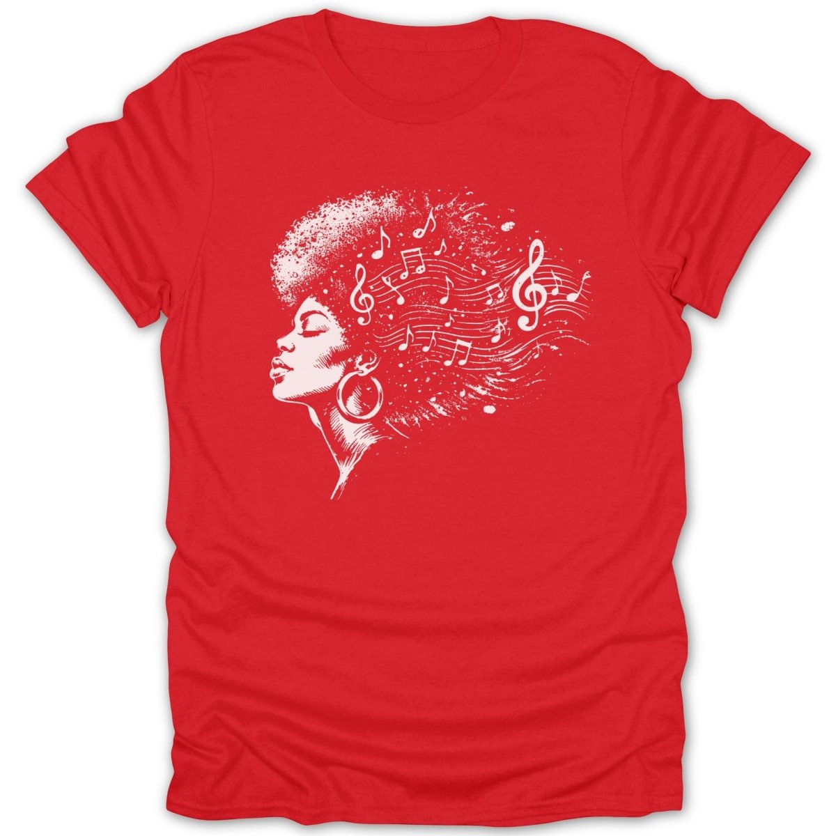 Afro Girl Music Notes Tee - Zion Threadz