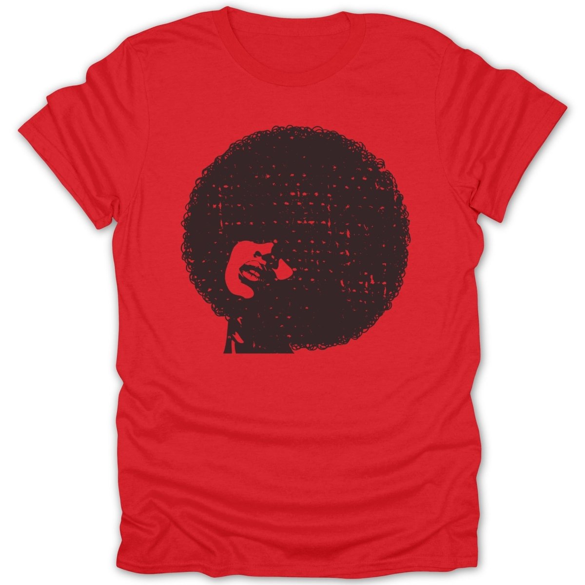 Afro Woman Retro Distressed Tee - Zion Threadz