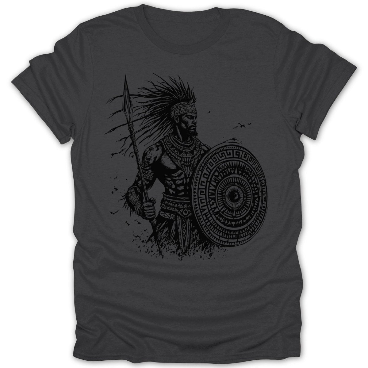 African Spear and Shield Pose Tee - Zion Threadz