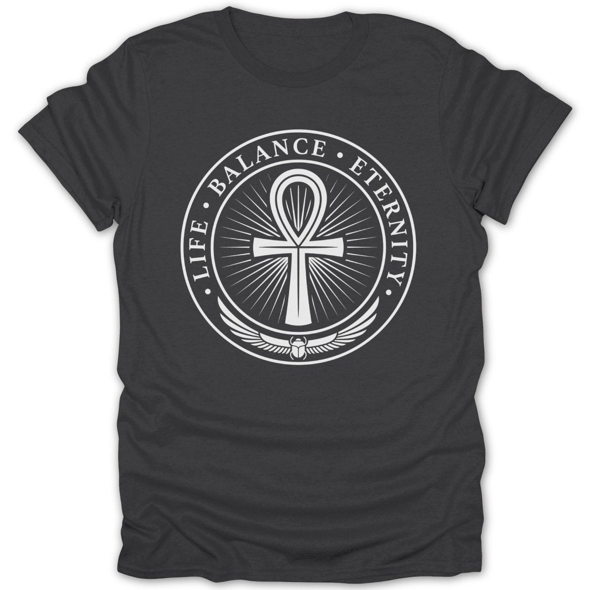 Life Balance Eternity Ankh BW Tee - Zion Threadz