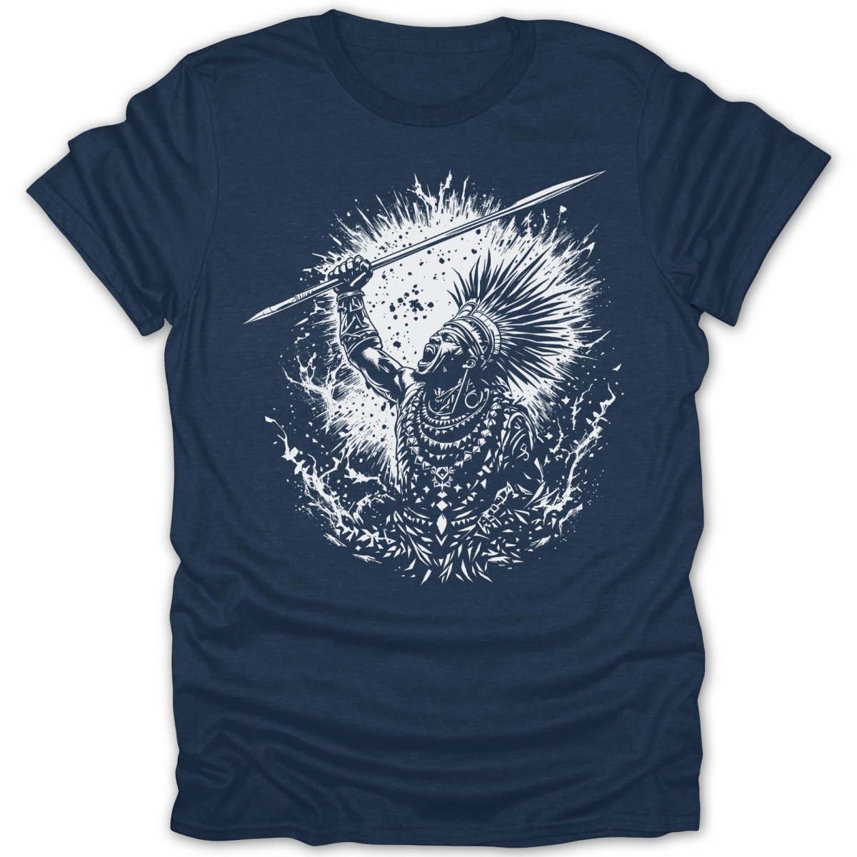 Tribal Warrior with Spear Tee - Zion Threadz