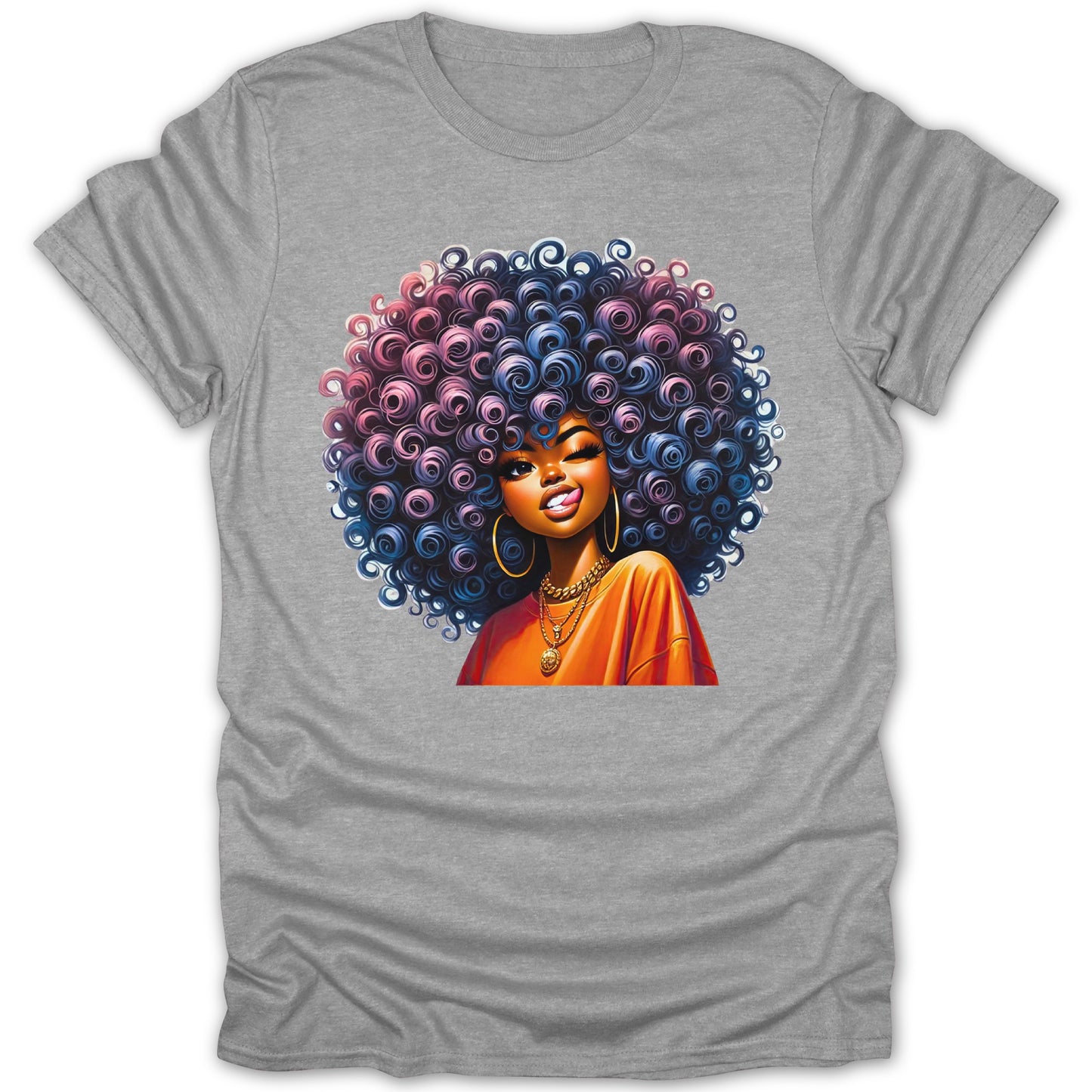 Vibrant Artistic Afro Design Graphic T-Shirt product type