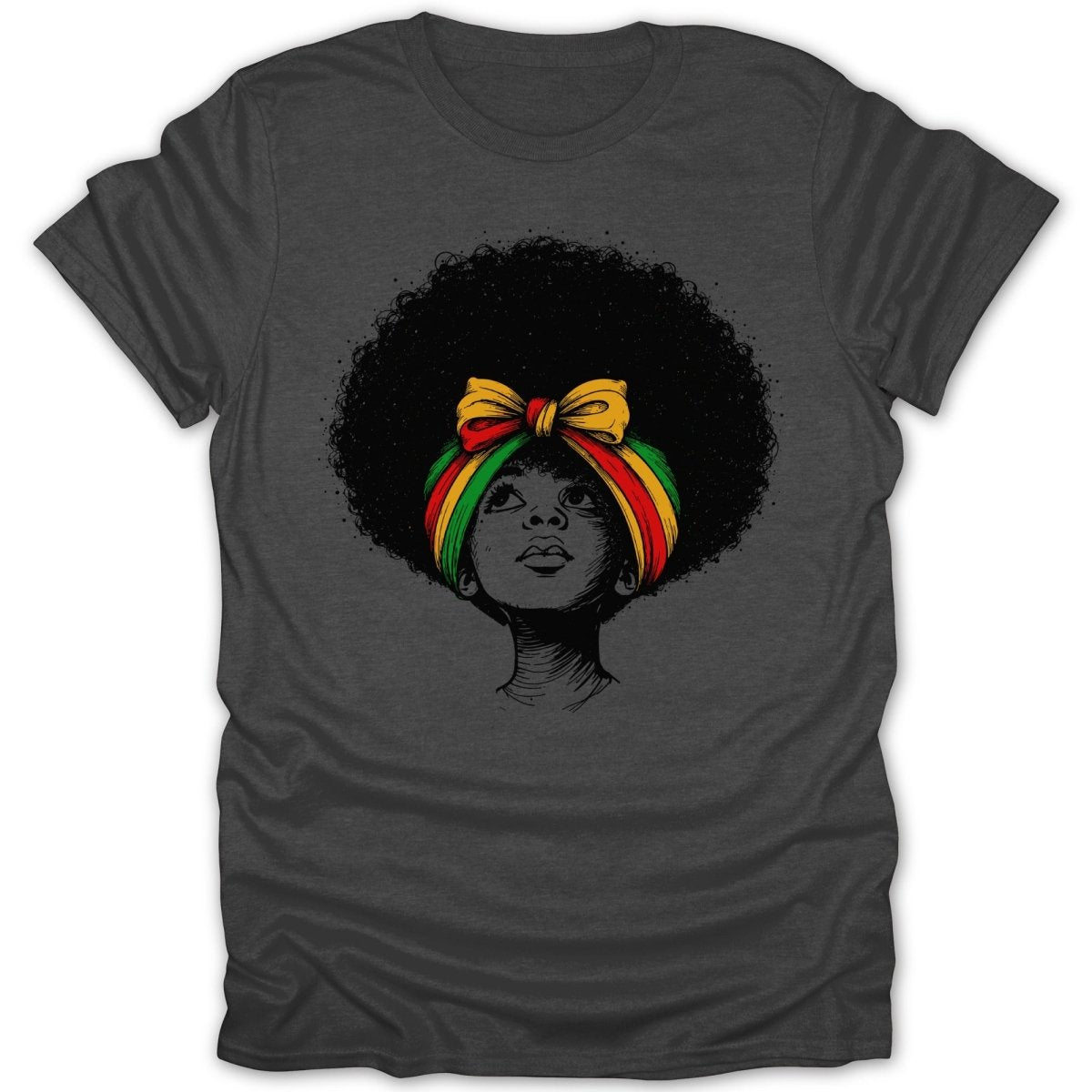 Juneteenth Afro GIrl Pretty Headwrap Tee - Zion Threadz