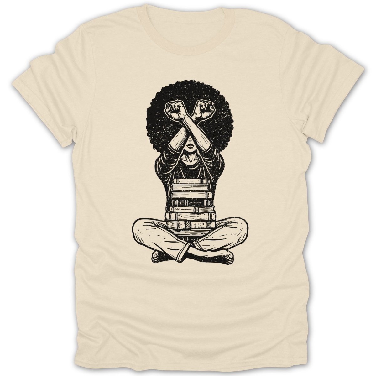 Knowledge Is Power Distressed Tee - Zion Threadz
