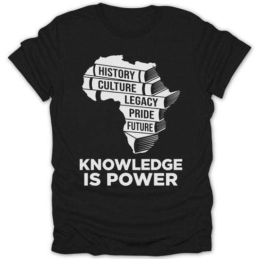 Knowledge Is Power Africa Books Tee - Zion Threadz