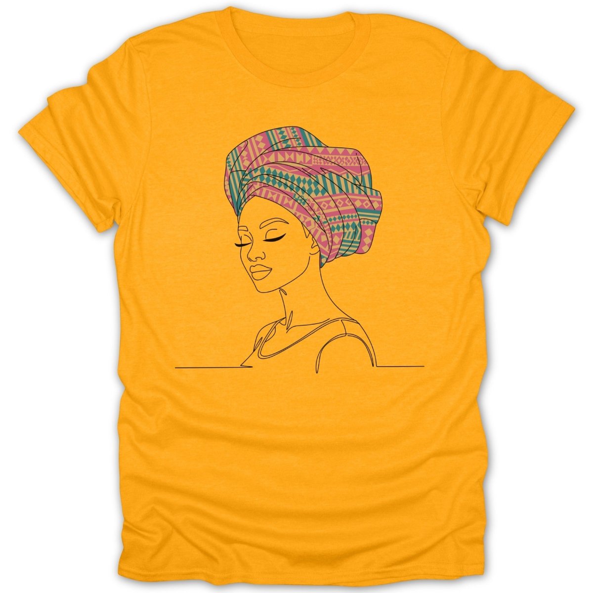 African Queen Dynamic Head Wrap Tee - Zion Threadz
