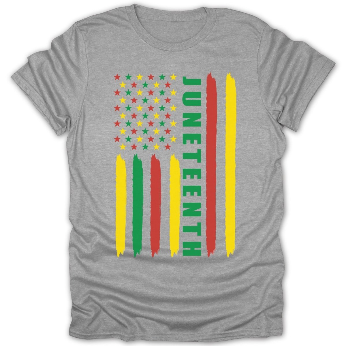 Juneteenth Flag Vert Tee - Zion Threadz