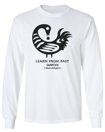 Sankofa Adinkra Learn From Past Long Sleeve Tee - Zion Threadz