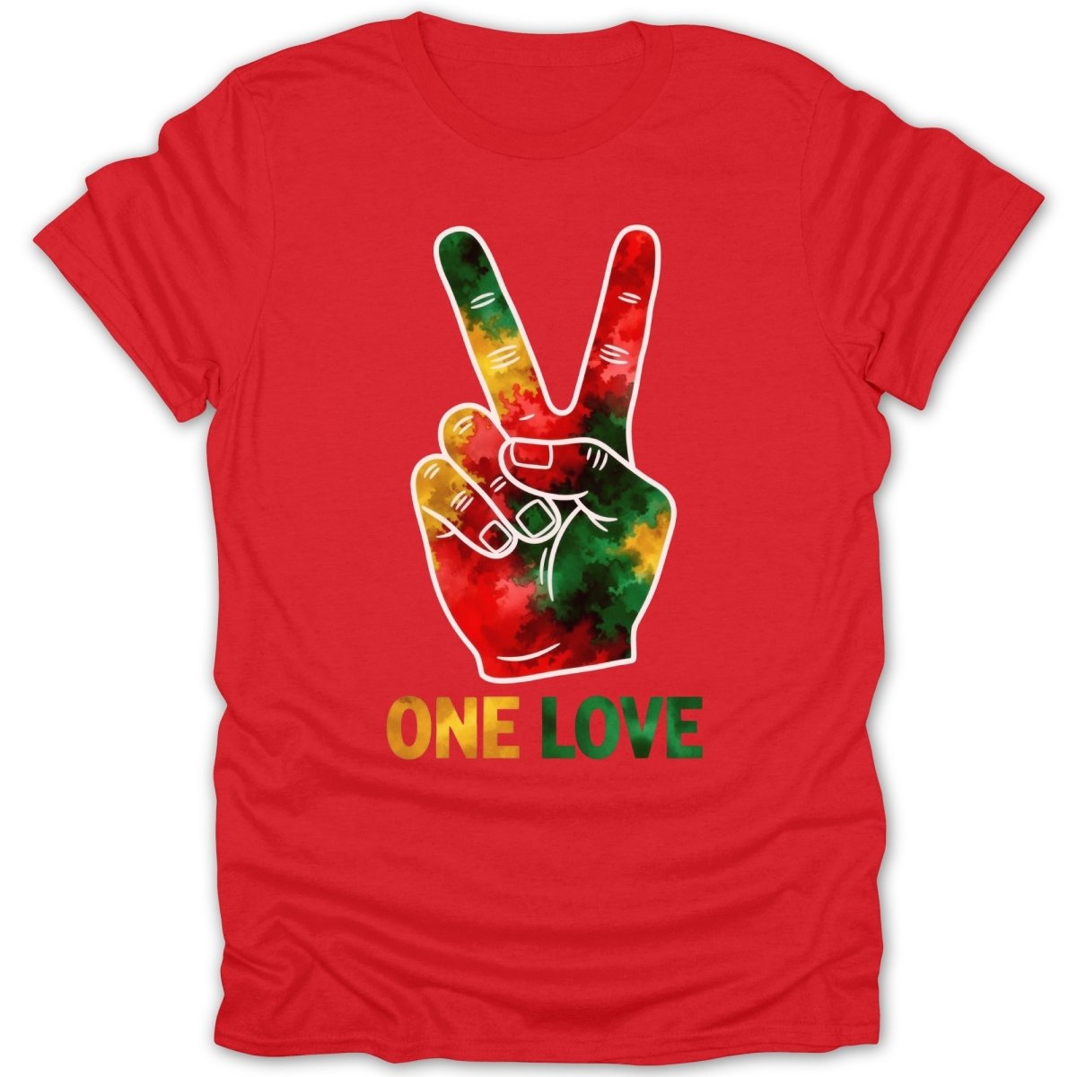 Rasta Peace Sign One Love Tee - Zion Threadz