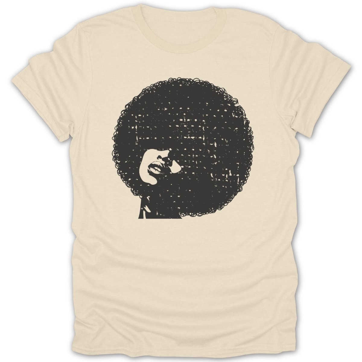 Afro Woman Retro Distressed Tee - Zion Threadz