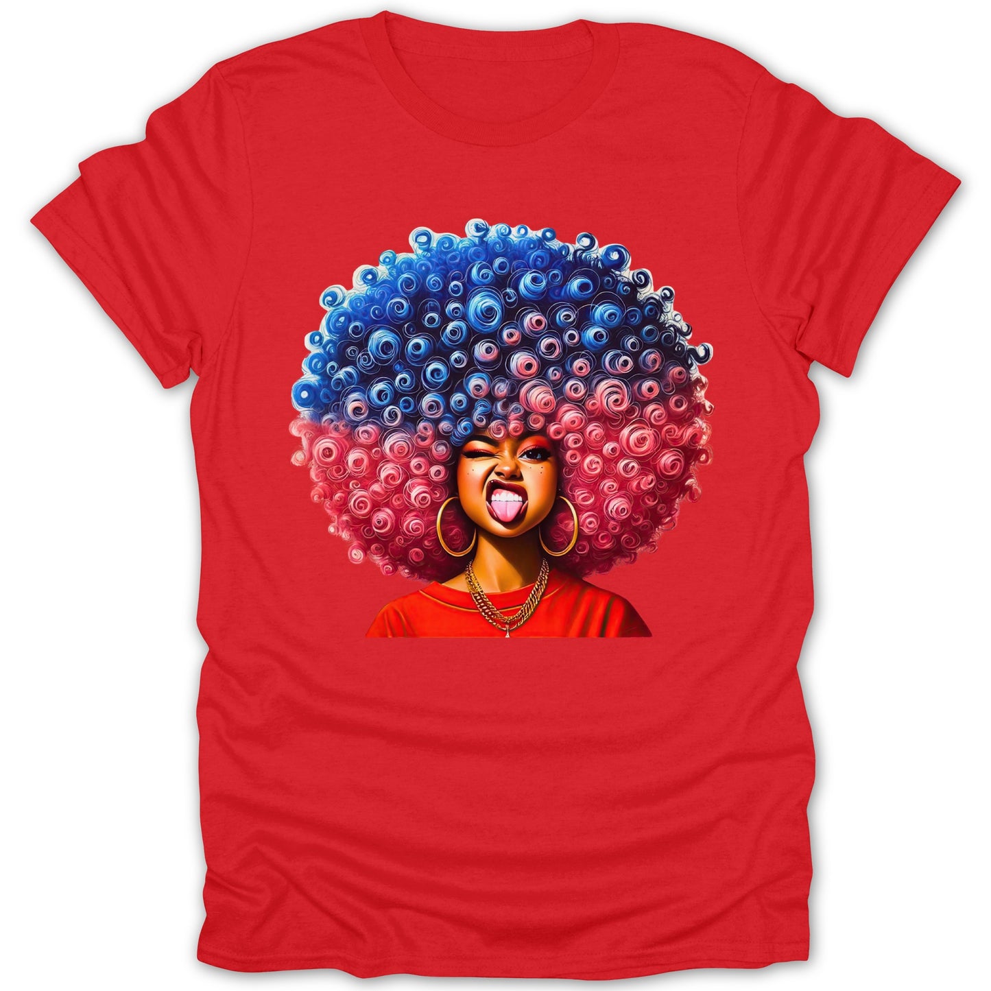 Colorful Afro Hair Artistic Design T-shirt product