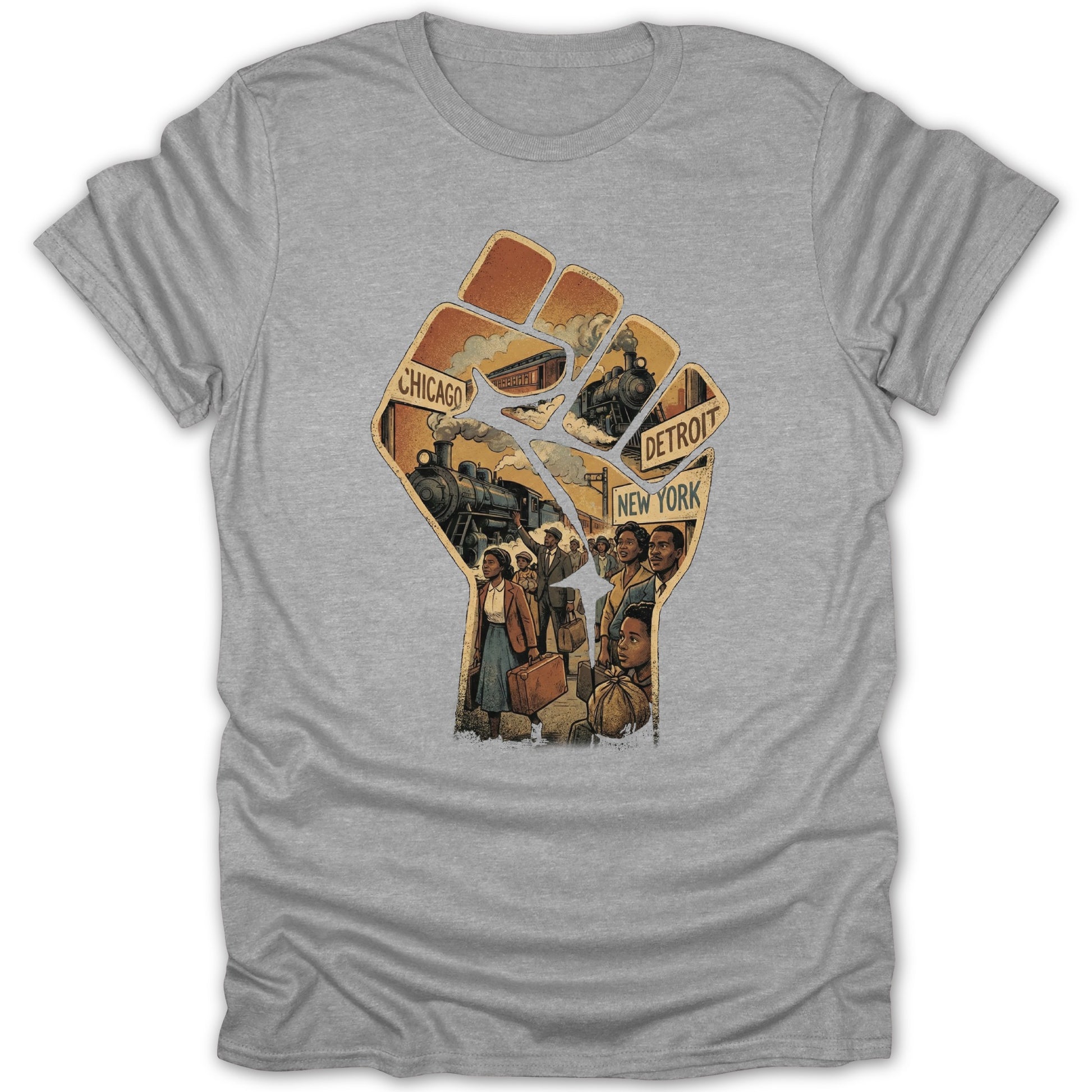 Great Migration History Art Graphic T-Shirt
